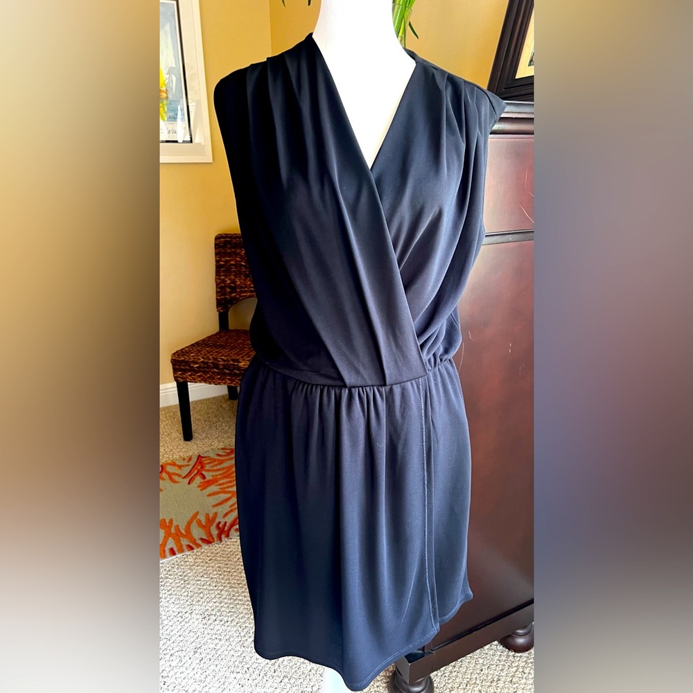 Rachel Roy drape front faux wrap dress